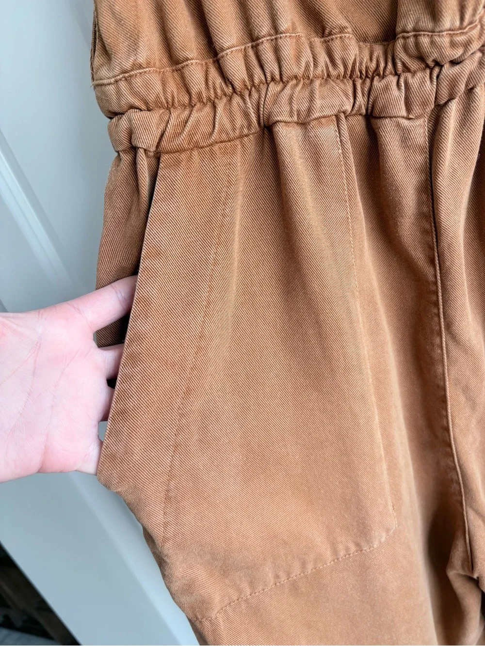 Zara Rust Brown Overalls Jumpsuit